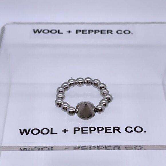 NWT Wool + Pepper Co. Silver Spike Ring - Picture 4 of 5